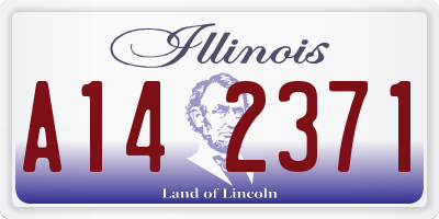 IL license plate A142371