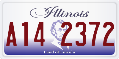 IL license plate A142372