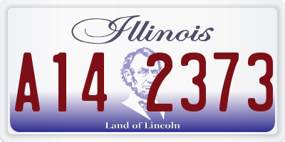 IL license plate A142373