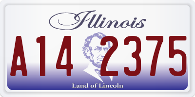 IL license plate A142375
