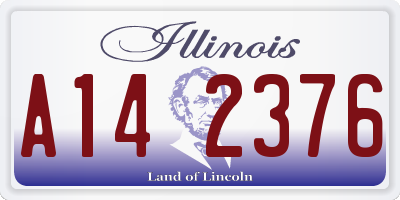 IL license plate A142376
