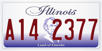 IL license plate A142377