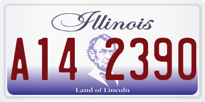 IL license plate A142390