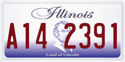 IL license plate A142391