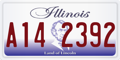 IL license plate A142392