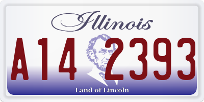 IL license plate A142393