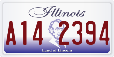 IL license plate A142394