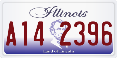 IL license plate A142396