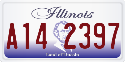 IL license plate A142397