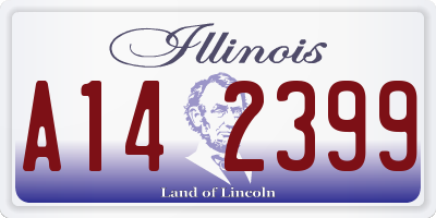 IL license plate A142399