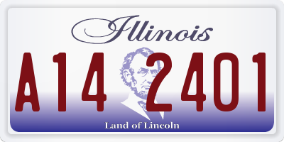 IL license plate A142401