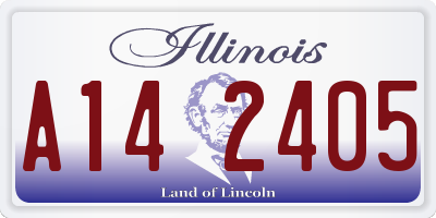 IL license plate A142405