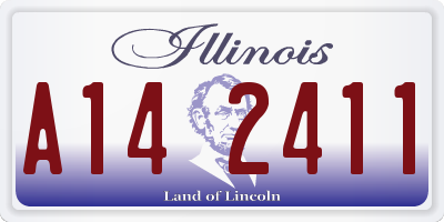 IL license plate A142411