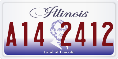 IL license plate A142412