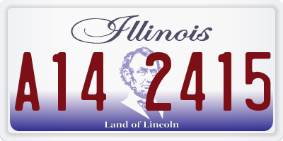 IL license plate A142415