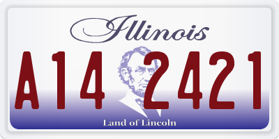 IL license plate A142421