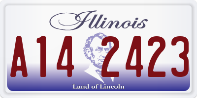 IL license plate A142423