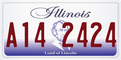 IL license plate A142424