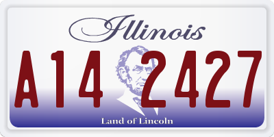 IL license plate A142427