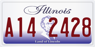 IL license plate A142428