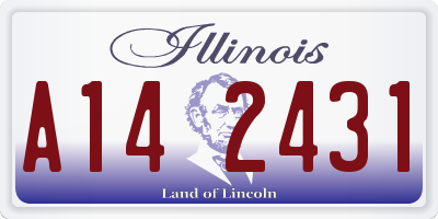 IL license plate A142431