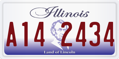 IL license plate A142434