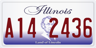 IL license plate A142436