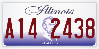 IL license plate A142438
