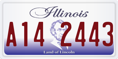 IL license plate A142443