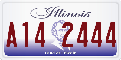 IL license plate A142444