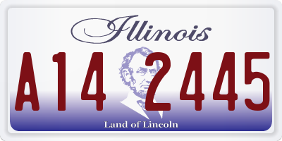 IL license plate A142445
