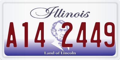 IL license plate A142449