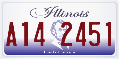 IL license plate A142451