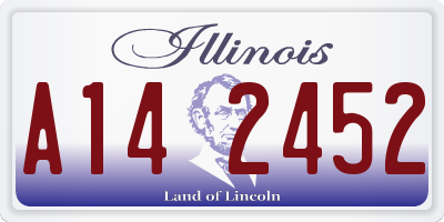 IL license plate A142452
