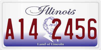 IL license plate A142456