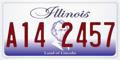 IL license plate A142457