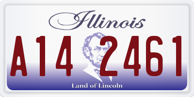 IL license plate A142461