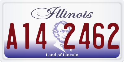 IL license plate A142462