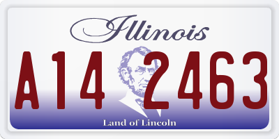 IL license plate A142463