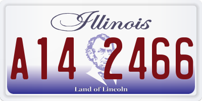IL license plate A142466