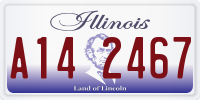 IL license plate A142467