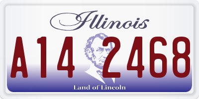 IL license plate A142468
