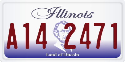 IL license plate A142471