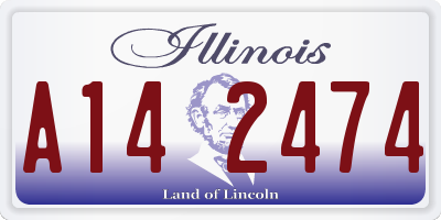 IL license plate A142474