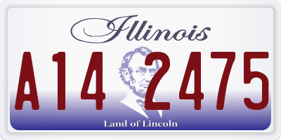 IL license plate A142475