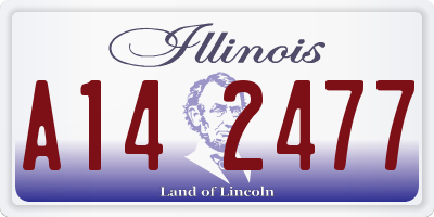 IL license plate A142477