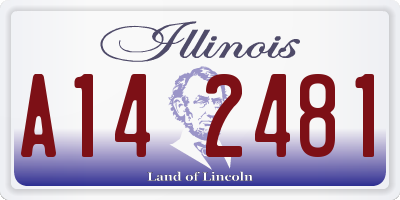 IL license plate A142481