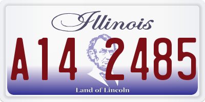 IL license plate A142485