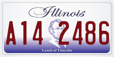 IL license plate A142486