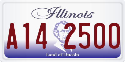 IL license plate A142500